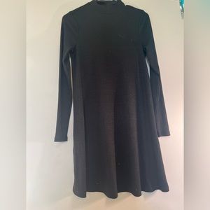 Black turtle neck dress